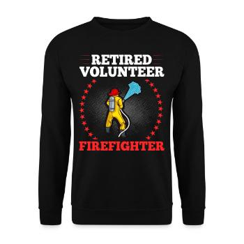 Volunteer Firefighter Firefighter Volunteers - Unisex Sweatshirt - black - Front - Alina (178cm) & Michal (187cm)