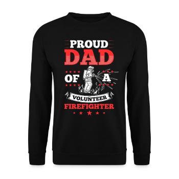 Ehrenamtlicher Feuerwehrmann Feuerwehr Freiwillige - Unisex Pullover - Schwarz - Vorne - Alina (178cm) & Michal (187cm)