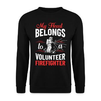 Volunteer Firefighter Firefighter Volunteers - Unisex Sweatshirt - black - Front - Alina (178cm) & Michal (187cm)