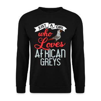 African grey parrot parrot bird Africa - Unisex Sweatshirt - black - Front - Alina (178cm) & Michal (187cm)