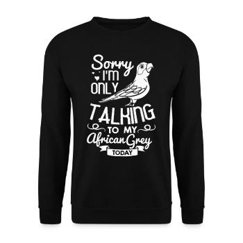 African grey parrot parrot bird Africa - Unisex Sweatshirt - black - Front - Alina (178cm) & Michal (187cm)