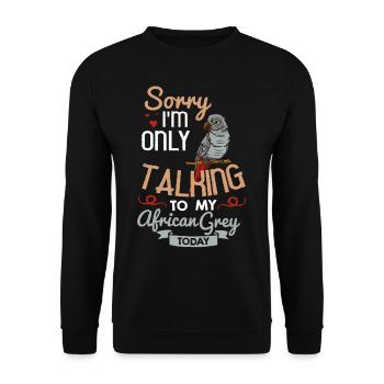 African grey parrot parrot bird Africa - Unisex Sweatshirt - black - Front - Alina (178cm) & Michal (187cm)