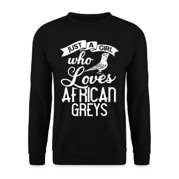 African grey parrot parrot bird Africa - Unisex Sweatshirt - black - Front - Alina (178cm) & Michal (187cm)