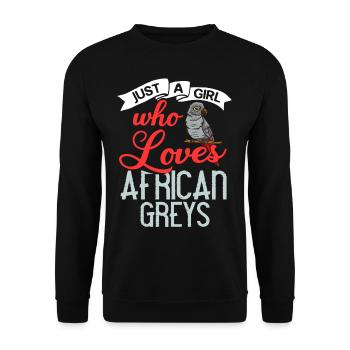 African grey parrot parrot bird Africa - Unisex Sweatshirt - black - Front - Alina (178cm) & Michal (187cm)