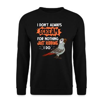 African grey parrot parrot bird Africa - Unisex Sweatshirt - black - Front - Alina (178cm) & Michal (187cm)