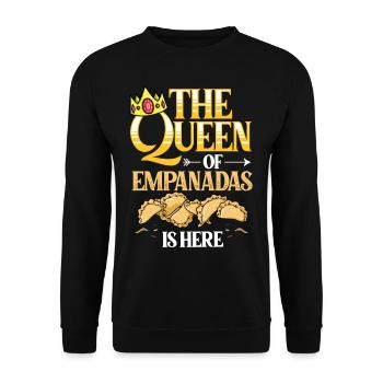 Empanada Argentine Dumpling Espagne - Sweat-shirt Unisexe - noir - Devant - Alina (178cm) & Michal (187cm)