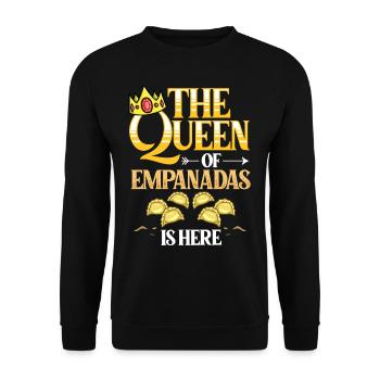 Empanada Argentina Dumpling Spain - Unisex Sweatshirt - black - Front - Alina (178cm) & Michal (187cm)