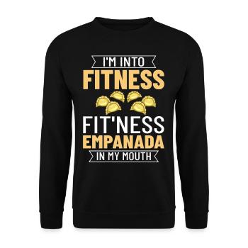 Empanada Argentine Dumpling Espagne - Sweat-shirt Unisexe - noir - Devant - Alina (178cm) & Michal (187cm)