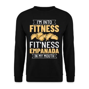 Empanada Argentine Dumpling Espagne - Sweat-shirt Unisexe - noir - Devant - Alina (178cm) & Michal (187cm)