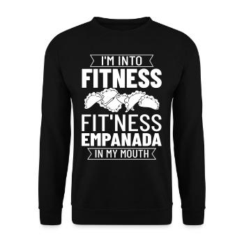 Empanada Argentine Dumpling Espagne - Sweat-shirt Unisexe - noir - Devant - Alina (178cm) & Michal (187cm)