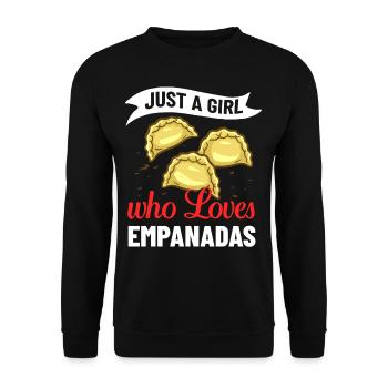 Empanada Argentine Dumpling Espagne - Sweat-shirt Unisexe - noir - Devant - Alina (178cm) & Michal (187cm)