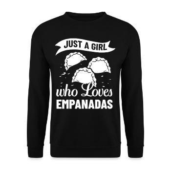 Empanada Argentine Dumpling Espagne - Sweat-shirt Unisexe - noir - Devant - Alina (178cm) & Michal (187cm)