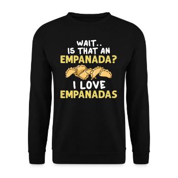 Empanada Argentine Dumpling Espagne - Sweat-shirt Unisexe - noir - Devant - Alina (178cm) & Michal (187cm)