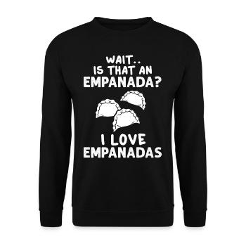 Empanada Argentine Dumpling Espagne - Sweat-shirt Unisexe - noir - Devant - Alina (178cm) & Michal (187cm)
