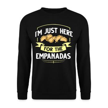 Empanada Argentine Dumpling Espagne - Sweat-shirt Unisexe - noir - Devant - Alina (178cm) & Michal (187cm)