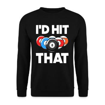 Billardkugeln Billardspieler Geschenk - Unisex Pullover - Schwarz - Vorne - Alina (178cm) & Michal (187cm)