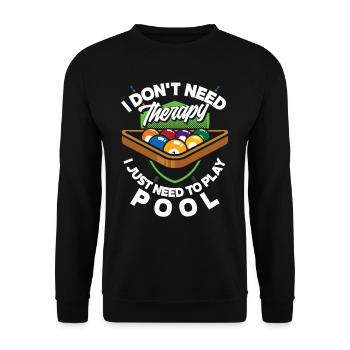 Billard Therapie - Unisex Pullover - Schwarz - Vorne - Alina (178cm) & Michal (187cm)