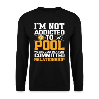 Billard Hobby Leidenschaft Billardspieler - Unisex Pullover - Schwarz - Vorne - Alina (178cm) & Michal (187cm)