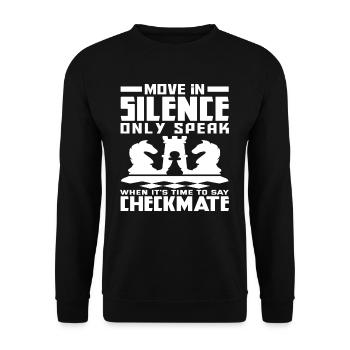Chess Checkmate Chess Club - Unisex Sweatshirt - black - Front - Alina (178cm) & Michal (187cm)