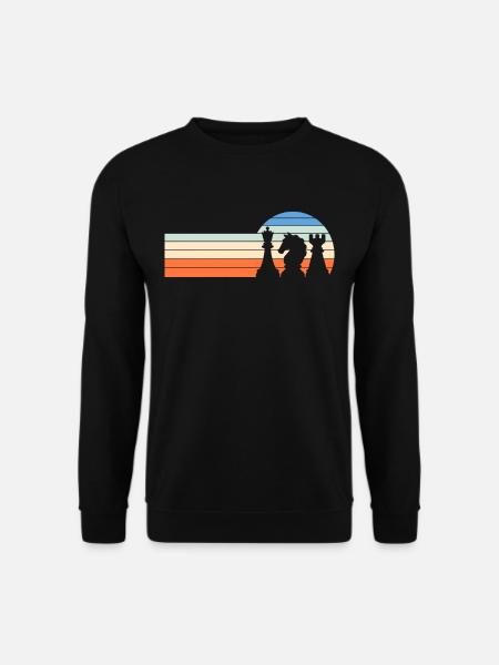 Échecs rétro - Sweat-shirt Unisexe - noir