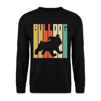 Bulldogge - Unisex Pullover - Schwarz - Vorne - Alina (178cm) & Michal (187cm)
