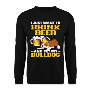 Bière Bulldog - Sweat-shirt Unisexe - noir - Devant - Alina (178cm) & Michal (187cm)