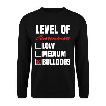 Bulldogge Hunderasse Liebling Haustier - Unisex Pullover - Schwarz - Vorne - Alina (178cm) & Michal (187cm)
