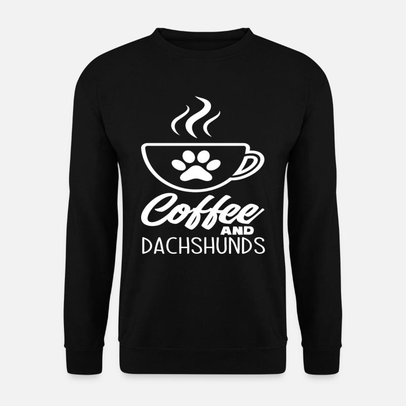 Dackel Kaffee - Unisex Pullover - Schwarz