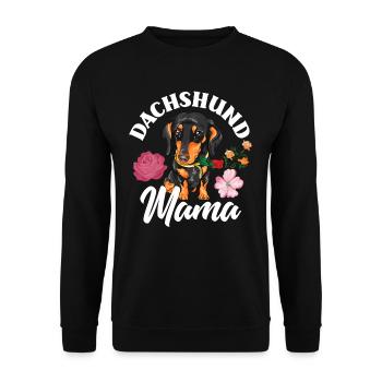 Teckel Maman - Sweat-shirt Unisexe - noir - Devant - Alina (178cm) & Michal (187cm)