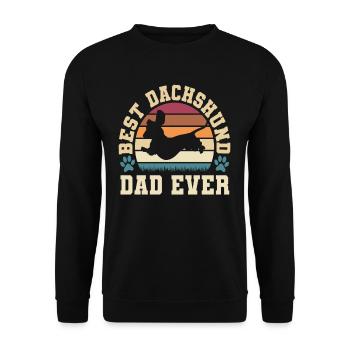 Best Dachshund Dad - Unisex Sweatshirt - black - Front - Alina (178cm) & Michal (187cm)