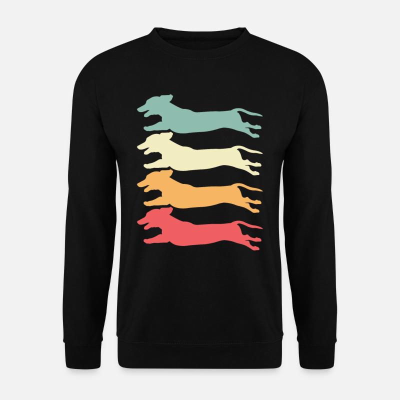 Teckel rétro - Sweat-shirt Unisexe - noir