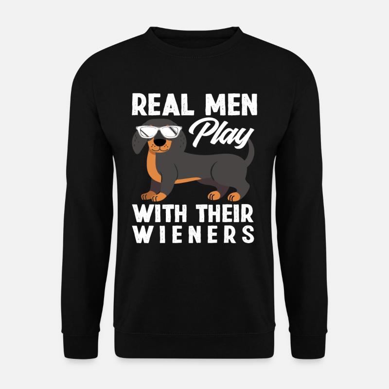 Dackel Echte Männer - Unisex Pullover - Schwarz
