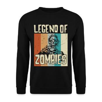 Legend Of Zombies - Unisex Sweatshirt - black - Front - Alina (178cm) & Michal (187cm)