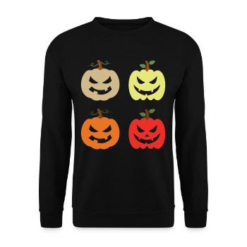 Cute Pumpkins - Unisex Sweatshirt - black - Front - Alina (178cm) & Michal (187cm)