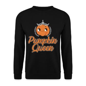 Pumpkin Queen - Unisex Sweatshirt - black - Front - Alina (178cm) & Michal (187cm)
