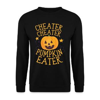 Cheater Pumpkin Eater - Unisex Sweatshirt - black - Front - Alina (178cm) & Michal (187cm)