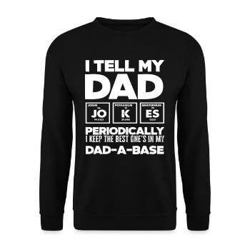 Papa plaisante Chimie périodique Fête des pères - Sweat-shirt Unisexe - noir - Devant - Alina (178cm) & Michal (187cm)