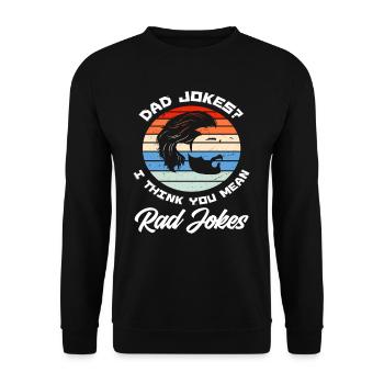 Cadeau amusant pour la fête des pères - Sweat-shirt Unisexe - noir - Devant - Alina (178cm) & Michal (187cm)