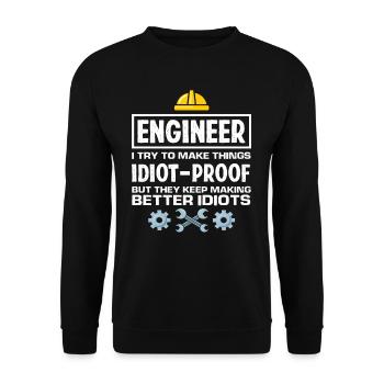 Ingenieur Nährwertangaben Geschenk - Unisex Pullover - Schwarz - Vorne - Alina (178cm) & Michal (187cm)