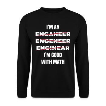 Engineer - Unisex Sweatshirt - black - Front - Alina (178cm) & Michal (187cm)