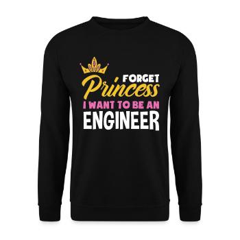 Ingenieur Mädchen Prinzessin Geschenk - Unisex Pullover - Schwarz - Vorne - Alina (178cm) & Michal (187cm)