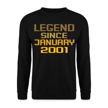 Vintage Legend depuis janvier 2001 - Sweat-shirt Unisexe - noir - Devant - Alina (178cm) & Michal (187cm)
