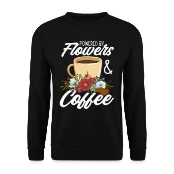 Fleur Café Fleuriste Fleuriste Fleuriste - Sweat-shirt Unisexe - noir - Devant - Alina (178cm) & Michal (187cm)