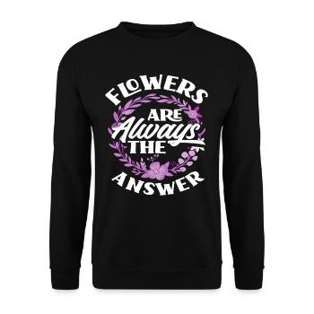 Fleuriste fleuriste Dicton - Sweat-shirt Unisexe - noir - Devant - Alina (178cm) & Michal (187cm)