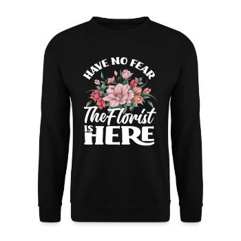Fleuriste N’ayez pas peur Fleuriste - Sweat-shirt Unisexe - noir - Devant - Alina (178cm) & Michal (187cm)