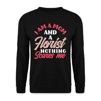 Florist Mama Gift - Unisex Sweatshirt - black - Front - Alina (178cm) & Michal (187cm)