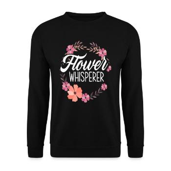 Flower Whisperer Florist - Unisex Sweatshirt - black - Front - Alina (178cm) & Michal (187cm)