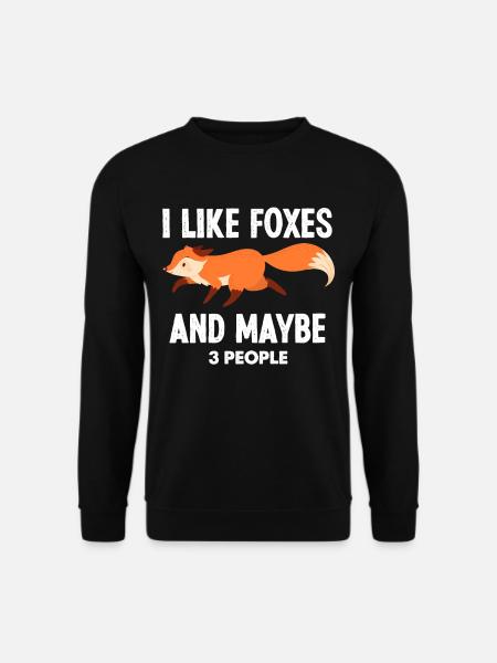 Fox Animal Animal Lovers Foxes - Unisex Sweatshirt - black
