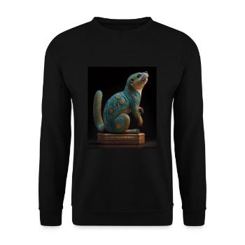 Aesthetic Cool Otter Design Aesthetic Cool Art - Unisex Sweatshirt - black - Front - Alina (178cm) & Michal (187cm)