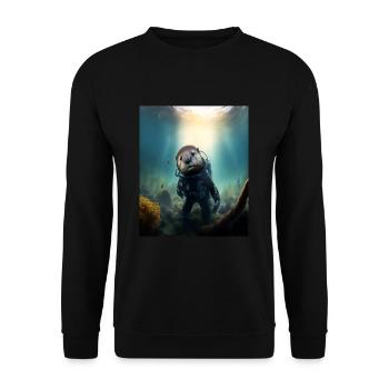 Cool Sea Otter Costume Scuba Diving Otter - Unisex Pullover - Schwarz - Vorne - Alina (178cm) & Michal (187cm)